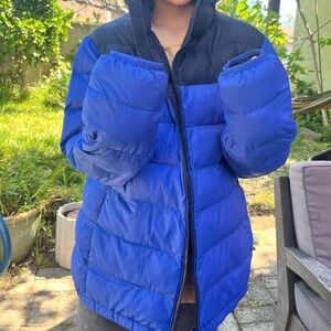 Boy’s Blue and Black Hooded Puffer Jacket